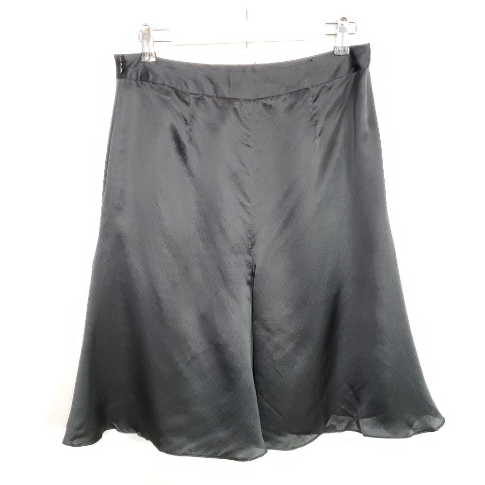 Banana Republic silk skirt black circle Godot seam - Picture 4 of 7